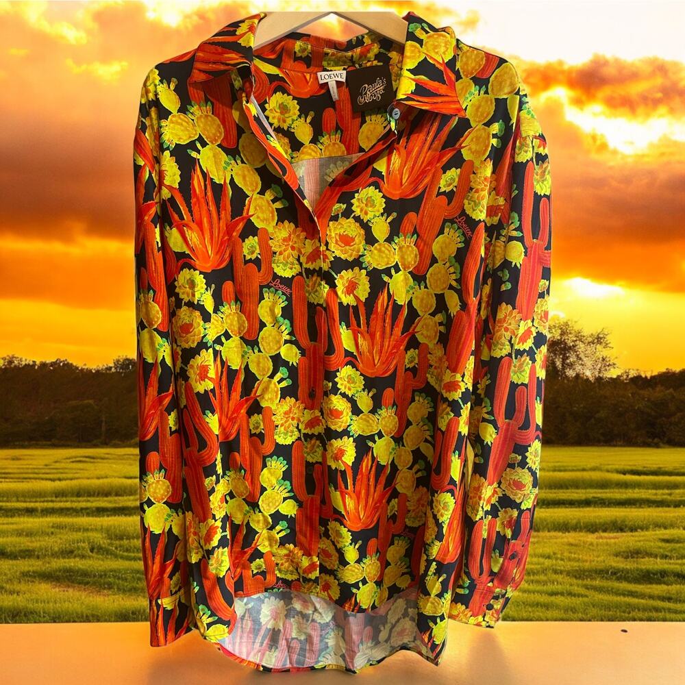 Loewe Cactus Print Button-Up